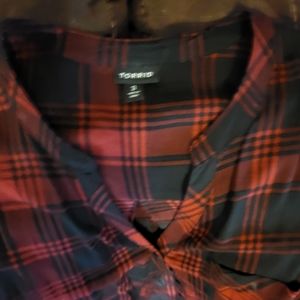 Torrid plaid button top